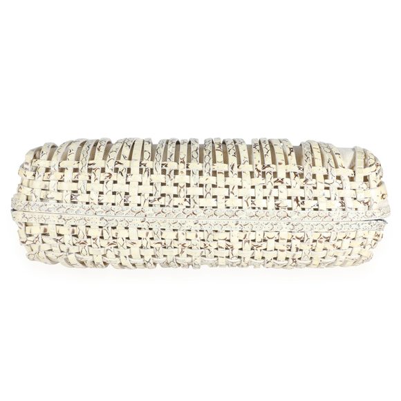 Nancy Gonzalez Black Croc & Python Woven Top Handle Bag - Picture 4 of 7